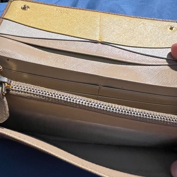 Prada Saffiano Leather Wallet in Brown - Picture 9 of 11